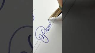 Practice  handwriting with fountain pen cursive art lettering calligaraphy satisfying [upl. by Soisanahta817]