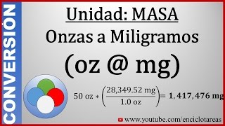 Convertir de Onzas a Miligramos oz a mg [upl. by Stephie]