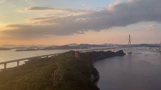 Mokpo  Gohado observatory and Mokpo bridge seen from cable car [upl. by Dnumde]