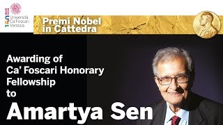 Amartya Sen Ca Foscari Honorary Fellowship [upl. by Ytsanyd]