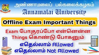 Annamalai University CDOE May 2024 Exam Important Things👍 [upl. by Kennie58]