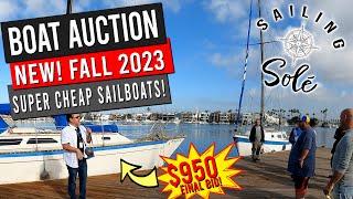 FALL BOAT AUCTION 2023 Where to buy a SUPER CHEAP sailboat  EP31 [upl. by Nasia]