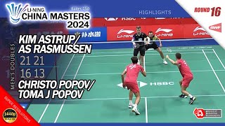 Kim Astrup  AS Rasmussen vs Christo Popov  Toma Junior Popov  China Masters 2024  Highlights [upl. by Eatnoed]