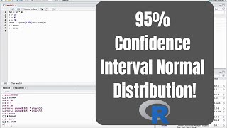 How to make a 95 confidence interval in R  Normal Distribution [upl. by Annekim346]