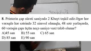 İNFORMATİKA İlkin Anlayışlar Test İzahıMagistratura Dövlət Qulluğu MİQOrxan Məmmədov [upl. by Salvidor]