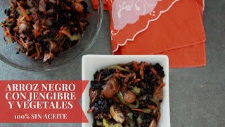 Receta Arroz Negro con Vegetales [upl. by Sitnerp]