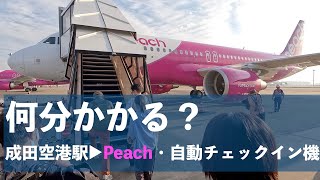 成田空港駅▶Peach・チェックインカウンター【ノーカット】 [upl. by Hna623]