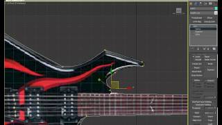 3ds Max Tutorial  Modeling Guitar 2 of 4 [upl. by Nytsua]