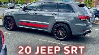 20 JEEP SRT COLD START MID DELETE  LOWERED ON EIBACH SPRINGS STANCE SF03 GUNMETAL 22’s MODS [upl. by Dex]