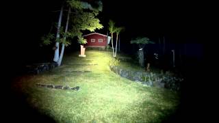 Flashlight Outdoor Brightness Test  4000LM Waterproof 3x CREE XML T6 LED Vs Techlite [upl. by Ashbaugh]