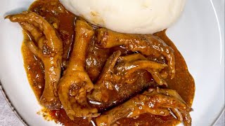 CHICKENFEETRECIPE  HOW TO COOK CHICKEN FEET  MAOTWANA  South Africa [upl. by Inttirb215]