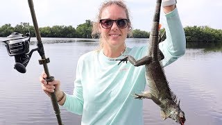 Blowgun Hunting Invasive IGUANAS in Florida [upl. by Ahkihs]