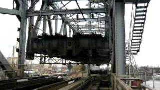 Rostov Don railroad vertical lifting draw bridge [upl. by Olwena]