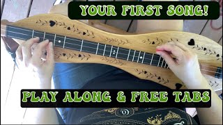 Beginner Dulcimer Lesson Your First Song  With 2 Sets Of Tabs  Folkcraft Instruments [upl. by Tymon]