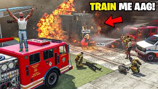 Franklin Motu amp Patlu Stuck On The MASSIVE FIRE in Indian Bike Driving 3D [upl. by Aivad]