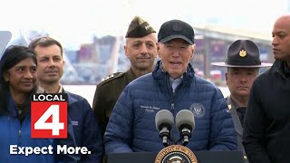 Biden tours collapsed Baltimore bridge as clearing proceeds and declares your nation has your b [upl. by Artemisia]