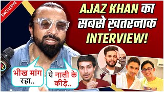 Ajaz Khans Most Khatarnaak Interview Gives Open Challenge To Elvish Purab Jha Praises Dhruv [upl. by Krahling]