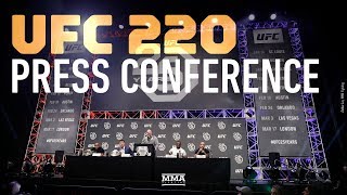 UFC 220 Press Conference Miocic vs Ngannou  MMA Fighting [upl. by Harad162]