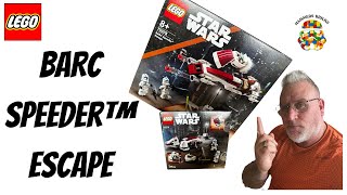 LEGO Star Wars BARC SPEEDER ESCAPE 75378 Unboxing amp Speed Build [upl. by Trisha]