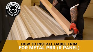 How to Install Gable Trim For R Panel and PBR Metal Roofing Includes Cutting Rake At Eave And Peak [upl. by Rosalie868]