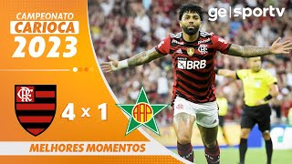 FLAMENGO 4 X 1 PORTUGUESARJ  MELHORES MOMENTOS  1ª RODADA CARIOCA 2023  geglobo [upl. by Stevens754]