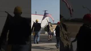 Proud Boys Are Marching Walking through Springfield Ohio for Donald Trump amp JD Vance shorts [upl. by Yecam]