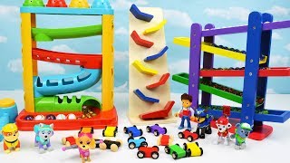 Learn Colors with Marbles and Wooden Toys  The Paw Patrol [upl. by Leumas]