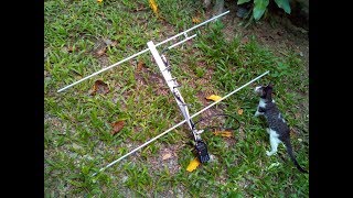 2x3  2m70cm Cross Yagi frequency response [upl. by Ardeahp394]