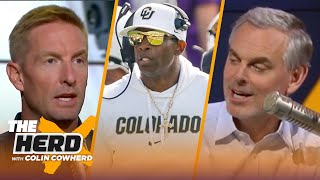 Joel Klatt compares Deion Sanders to Nick Saban after Colorado win talks LSU loss to FSU  THE HERD [upl. by Nnaeinahpets]