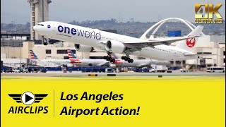 4K Heavy Boeing 777 Triple Seven Action Los Angeles LAX Airport BIG FUN AirportActionAIRCLIPScom [upl. by Aydidey]