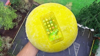 Can iPhone 7 Survive 100 FT Drop Test Frozen in Mountain Dew Frozen Two Months [upl. by Airdnola981]