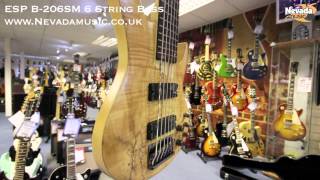 ESP B206 SM Spalted Maple 6 String Bass  Quick Look [upl. by Suolhcin]