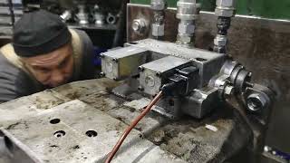 ГТС Испытания на стенде гидронасоса Linde Testing hydraulic pumps Linde 094230 [upl. by Ardnaek374]