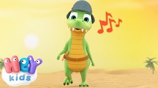 The Crocodile Song for kids  more nursery rhymes by HeyKids [upl. by Sane]