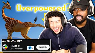 FIRST TIME WATCHING TIER ZOO 🤯😂 quotAre Giraffes OPquot  REACTION [upl. by Ayinat]