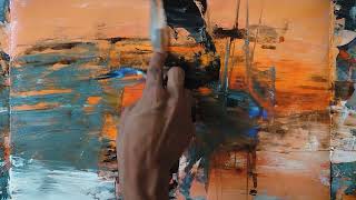 Easy abstract painting for beginners  How to paint easyday 22365 Abstract Demo Easy Technique [upl. by Ydnor]