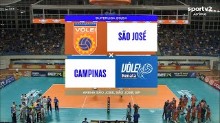 SÃO JOSÉ X CAMPINAS  SUPERLIGA MASCULINA 2324 ❤❤❤AMO VÔLEI🏐🏐🏐 [upl. by Seira]