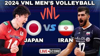 VNL Live  Japan vs Iran 2024 Volleyball Nations League Mens Volleyball LIVE Scoreboard [upl. by Alvis100]