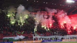 GKS Tychy  Ruch Chorzów great support choreography amp pyro [upl. by Ettenor696]