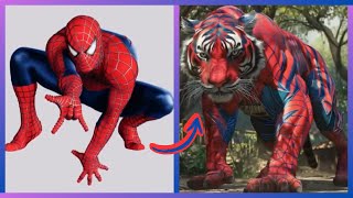 AVENGERS but Tigers AVENGERS 🔥 All Characters marvel amp DC🔥2024 marveldeadpool spidermanyoutube [upl. by Bram]