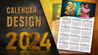 2024 Calendar Design with PSD  2024 കലണ്ടര്‍ ഡിസൈന്‍  Designers Tips [upl. by Aynat566]