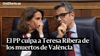 CONGRESO El PP culpa a TERESA RIBERA de los muertos de València en la SESIÓN DE CONTROL [upl. by Mcclary785]