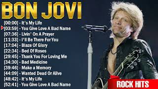 Bon Jovi Greatest Hits Collection  Top Hits Rock Songs Playlist Ever [upl. by Enuahs]