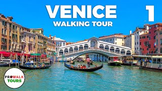 Venice Italy Walking Tour PART 1  4K 60fps  with Captions [upl. by Horatia]