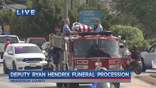 Funeral procession underway for fallen deputy Ryan Hendrix [upl. by Orips]