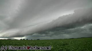 July 24 2010 Beardstown IL Shelf Cloud Timelapse [upl. by Mika]