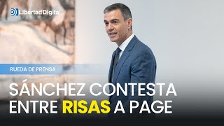 Sánchez contesta entre risas a Page y defiende su pacto con ERC [upl. by Daggna504]