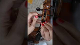 How to Replace your Violin Strings shorts [upl. by Yelnahs726]