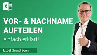 VORNAME und NACHNAME schnell AUFTEILEN einfach erklärt  Lerne Microsoft Excel ✅ [upl. by Namijneb255]