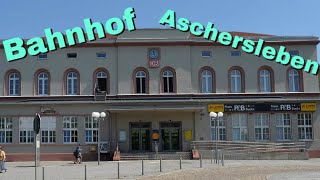 4K Zugverkehr im Bahnhof Aschersleben [upl. by Atinob]